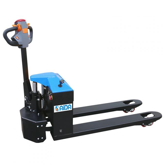 Camionetto elettrico a pallet Jack, Walkie Rider, con batteria. 0