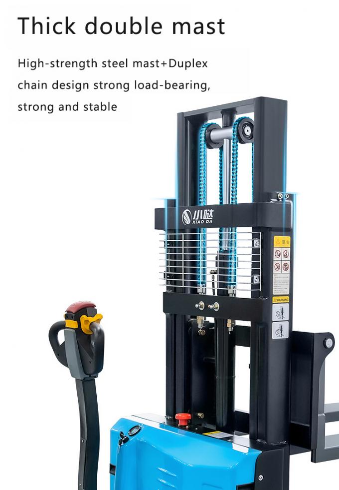 Pedonale Stand On Palet Stacker stacker elettrico completo pallet raggiungere walkie stacker 2
