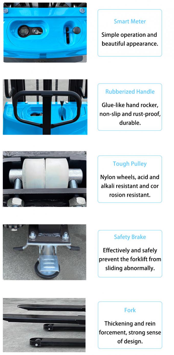 Controllo remoto Semi-batterie stacker, leggero auto-caricamento pallet stacker 1