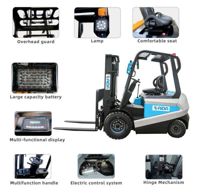 Lithium Ion Mini Elettrico a Forchetta 3000mm Altezza di sollevamento 0