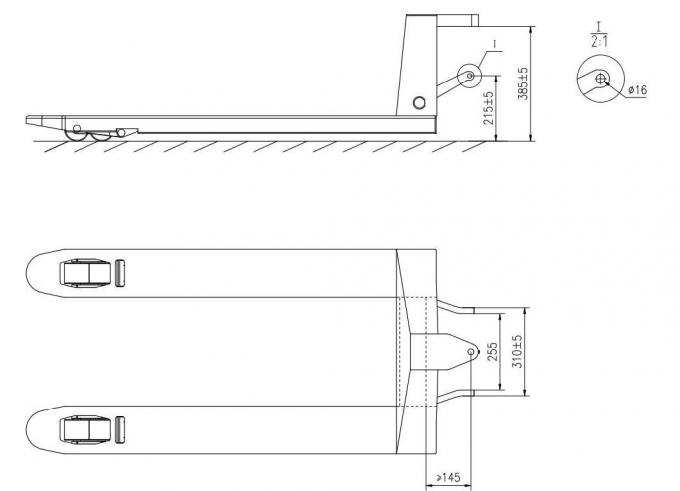 Autopropulsore di pallettruck parti 2 tonnellate manico kit modulo 1