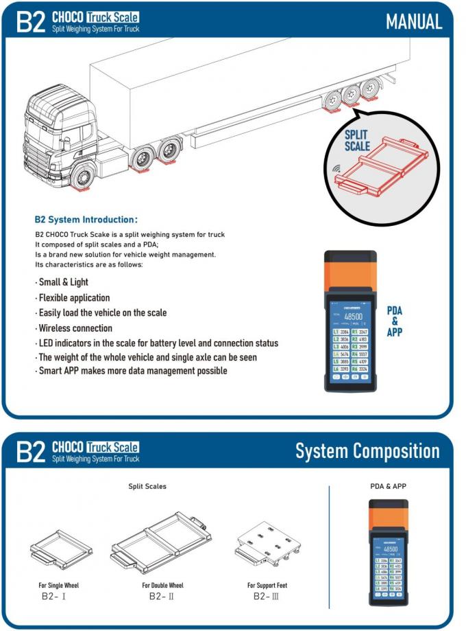 Scale di autocarri mobili industriali da 8000 kg facile accessibile 3