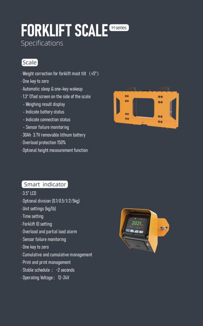 Peso Scale digitali di carrelli elevatori 4500kg Indicatore di peso del carrello elevatore LCD automatico 3