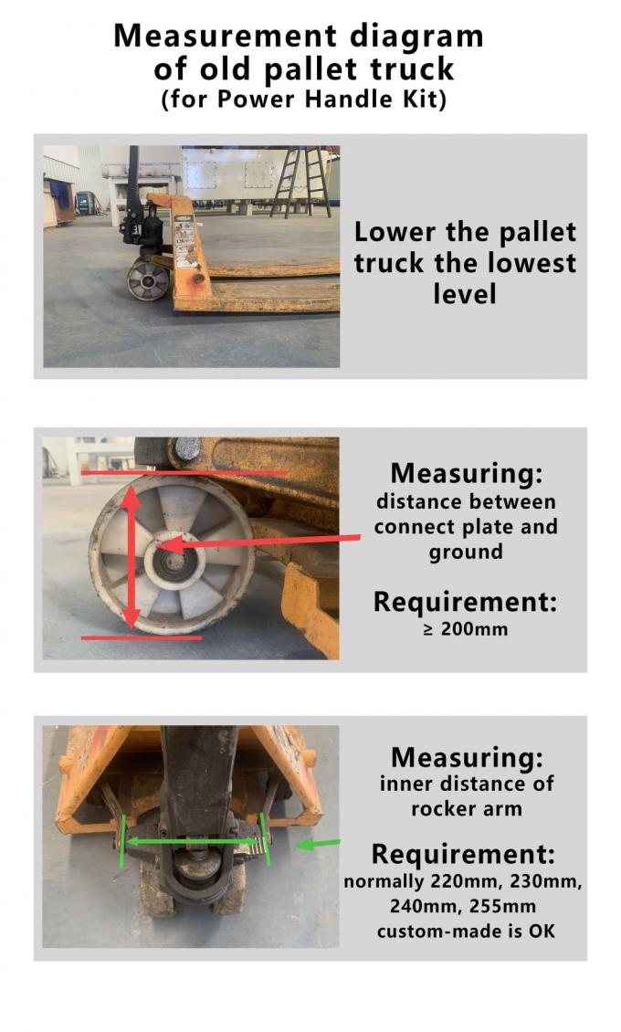 Isolamento Antidistattico Acciaio Self-Propelled manico Kit Trasformare il vostro hand Pallet Truck con energia elettrica 1